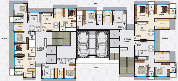 Floor Plan of Prince Krishna Kunj in Goregaon West, Mumbai - Image 157833