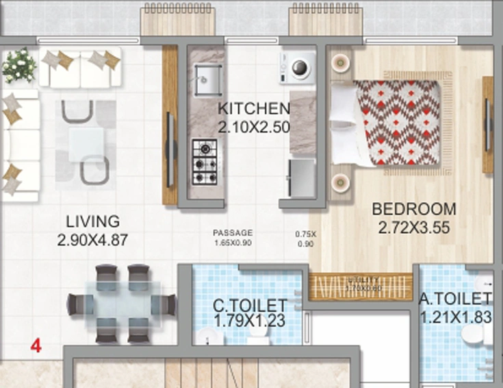 1 BHK Flat in Gurukrupa Labham Residency in Ghatkopar East, Mumbai - Image 812669