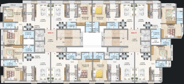Floor Plan of Gurukrupa Labham Residency in Ghatkopar East, Mumbai - Image 157777