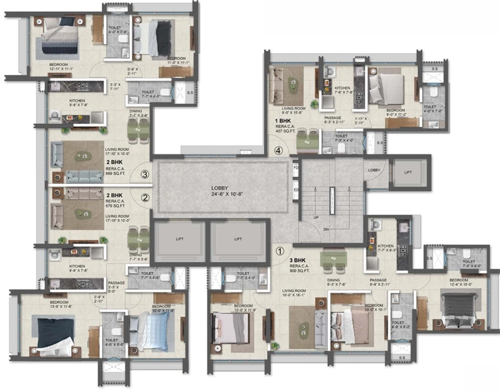 Floor Plan of Swaanand Jaymala Sadan in Malad West, Mumbai - Image 157567