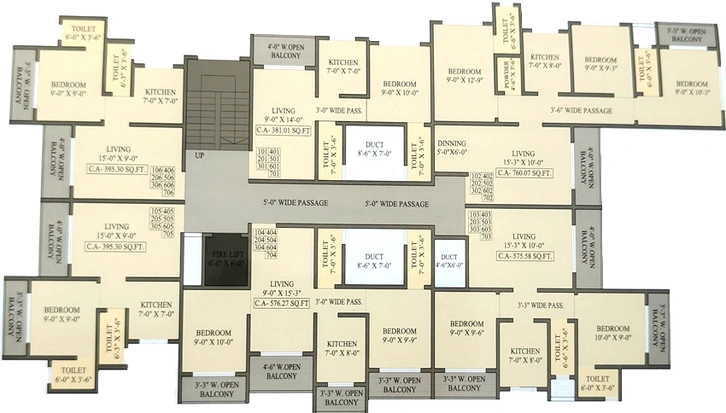 Floor Plan of Kavita Shiv Shrushti Complex in Palghar, Palghar - Image 94241