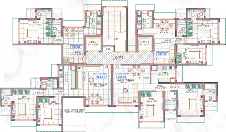 Floor Plan of Sanskruti Splendour in Dahisar East, Mumbai - Image 157522