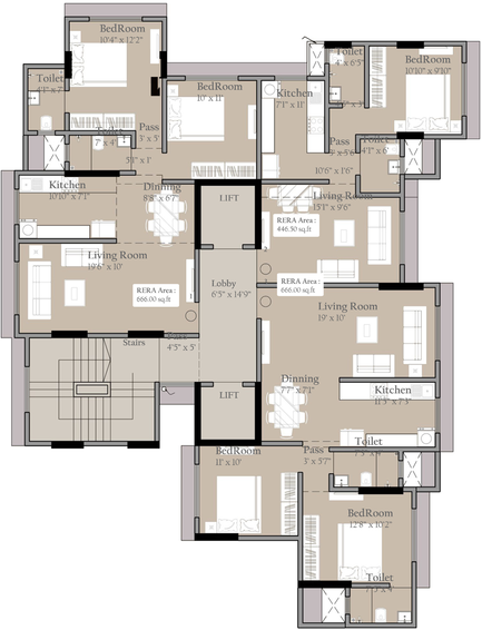 Floor Plan of Harmony Mahashreenathji in Borivali West, Mumbai - Image 157440