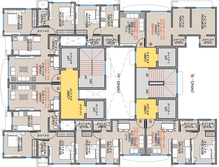 Floor Plan of Kesar Ridhi Sidhi in Andheri East, Mumbai - Image 157297