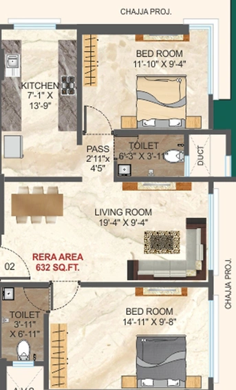 2 BHK Flat in Mamtora Jatin Villa in Kandivali West, Mumbai - Image 812503