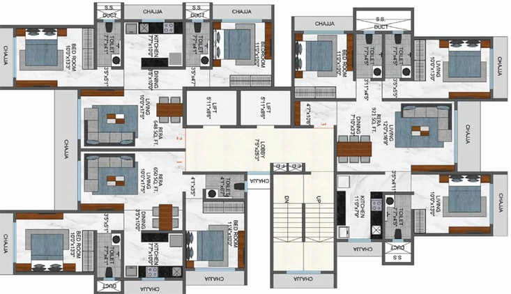 Floor Plan of H Rishabraj Mangalesh in Borivali West, Mumbai - Image 157094