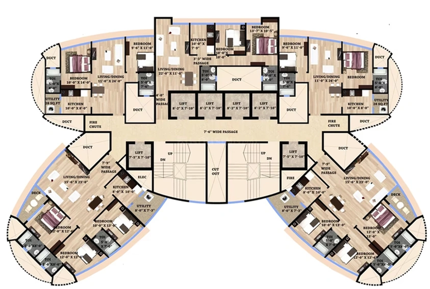 Floor Plan of HPA Alena Residency in Vikhroli East, Mumbai - Image 157027