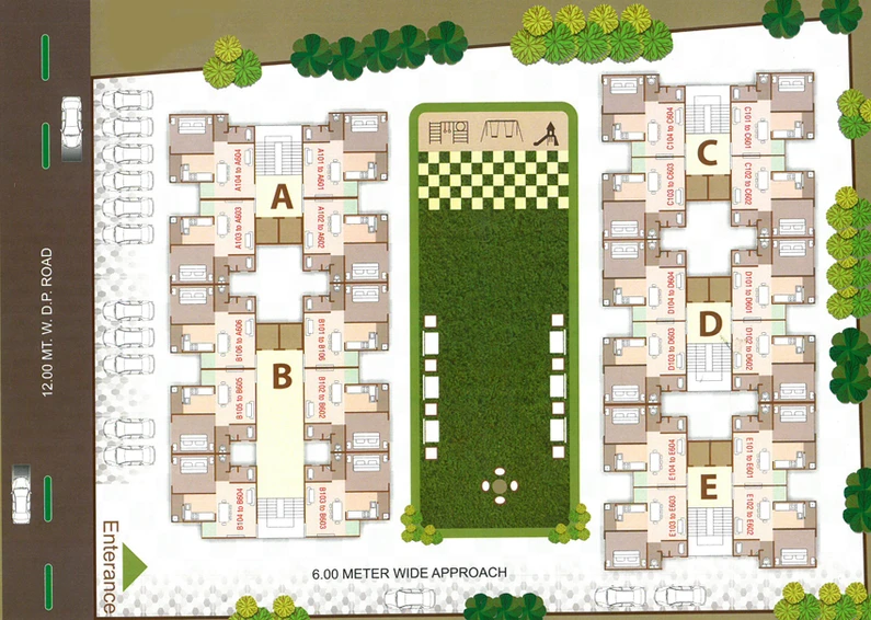 Master Plan of Pooja Deep Residency in Atladara, Vadodara - Image 94259