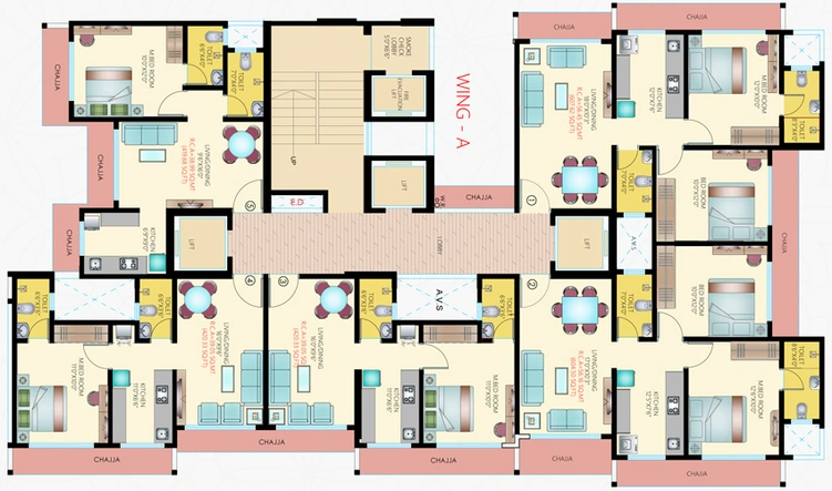 Floor Plan of Rudra Sai Elegance in Kandivali West, Mumbai - Image 156427