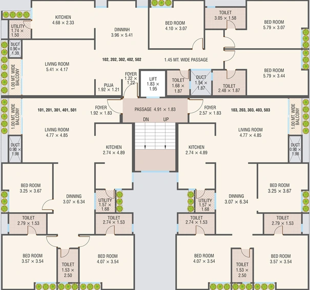 Floor Plan of Praher Antriksh Trinity in Vasna Road, Vadodara - Image 94266