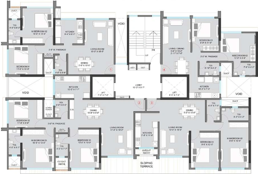 Floor Plan of Adeshwar 72 Parksyde in Ghatkopar East, Mumbai - Image 156366