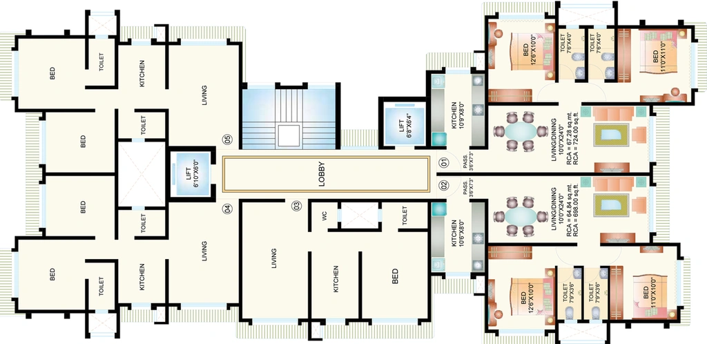 Floor Plan of Unique Abode in Borivali West, Mumbai - Image 156308