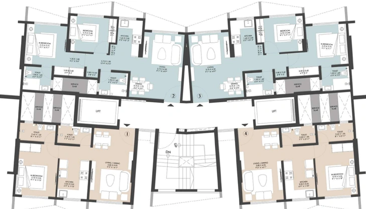 Floor Plan of Relliance Amann Highland Park in Malad East, Mumbai - Image 156273
