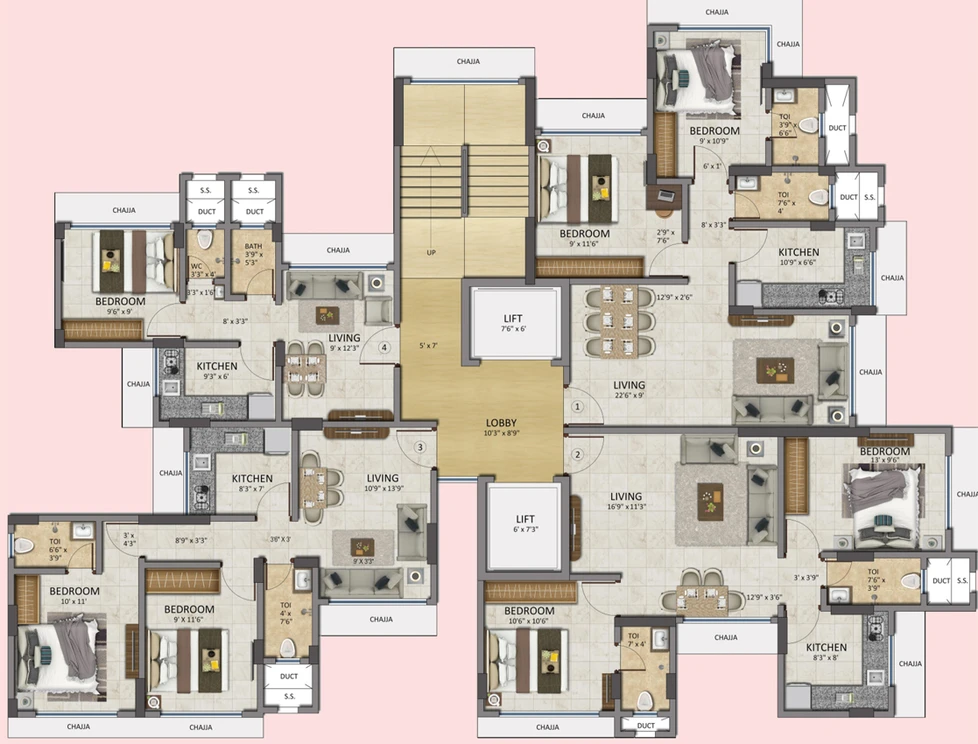 Floor Plan of Westin Radha Krishna in Kandivali West, Mumbai - Image 156004