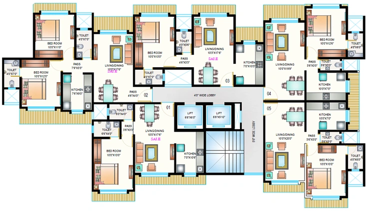 Floor Plan of Shah Touchwood in Vile Parle East, Mumbai - Image 155810