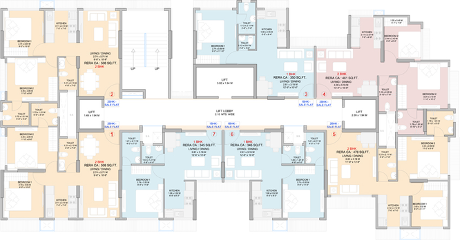 Floor Plan of Kripa Elite Bliss in Vikhroli East, Mumbai - Image 155793