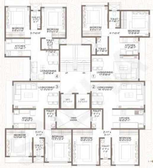 Floor Plan of Monarch Trinity in Borivali West, Mumbai - Image 155348