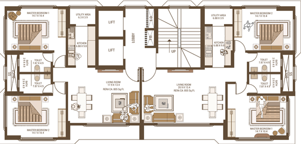 Floor Plan of DNS Anuutham in Sion West, Mumbai - Image 155381