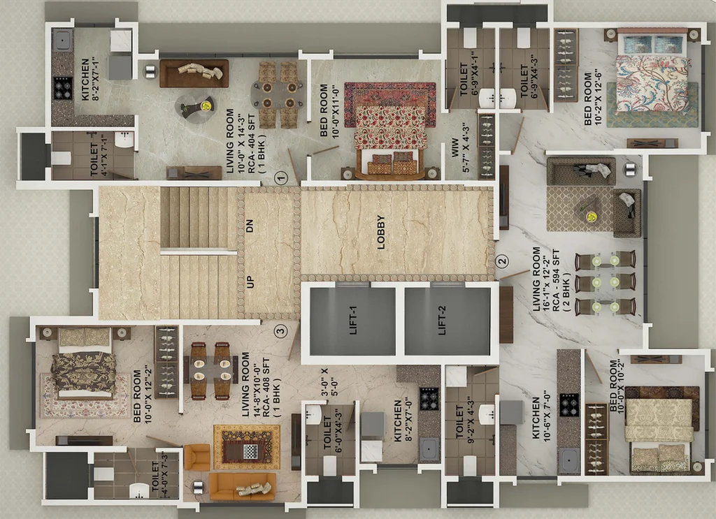 Floor Plan of Meghna Ashraya in Goregaon East, Mumbai - Image 155303