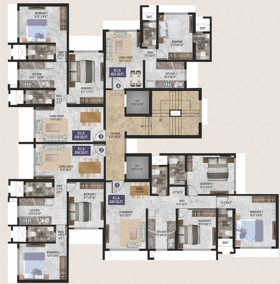 Floor Plan of Mamtora Shree Vallabh in Kandivali West, Mumbai - Image 155232