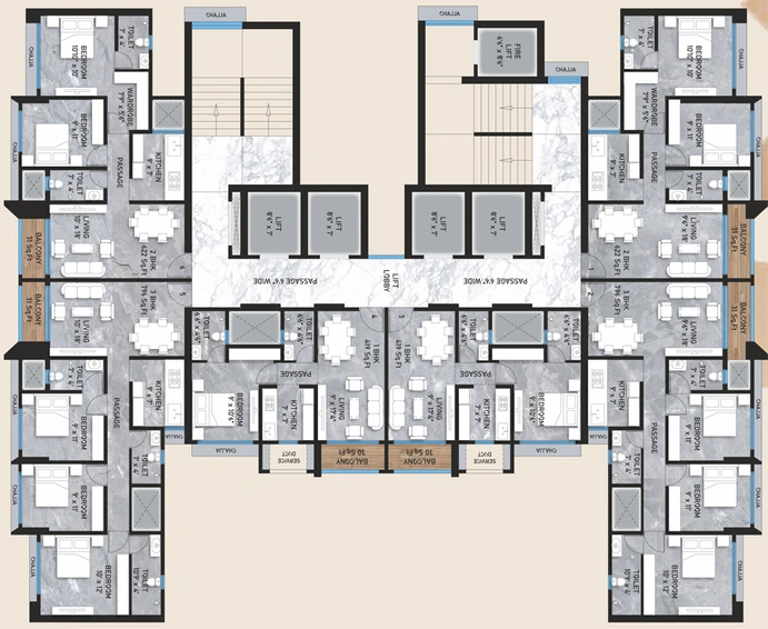 Floor Plan of Metro Saraswati Square in Mulund West, Mumbai - Image 155096