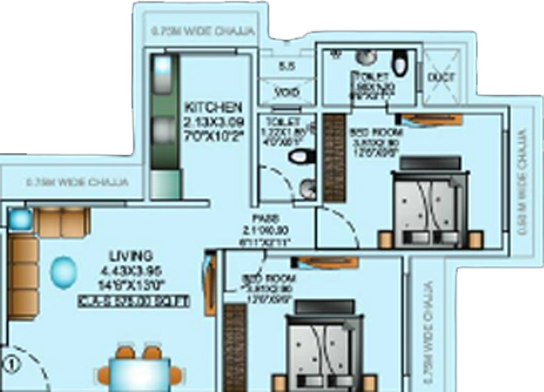 2 BHK Flat in Jaliyan Heights in Goregaon East, Mumbai - Image 811768