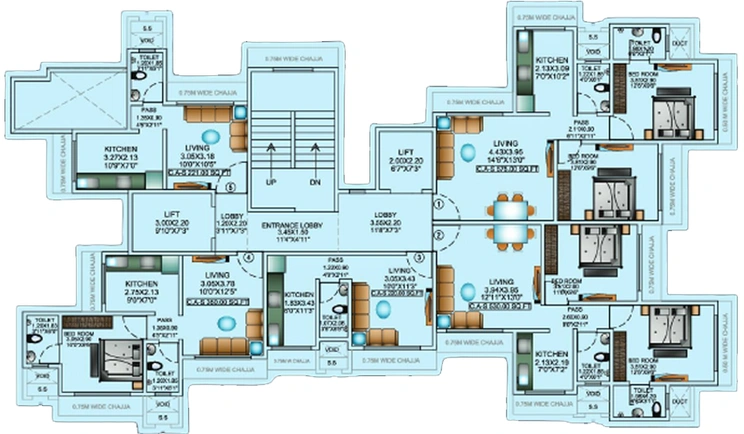 Floor Plan of Jaliyan Heights in Goregaon East, Mumbai - Image 154998