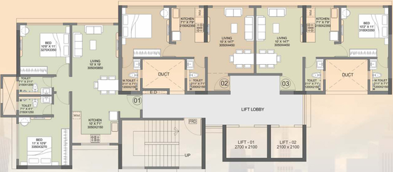 Floor Plan of Krishna Milan Heights in Andheri East, Mumbai - Image 154604