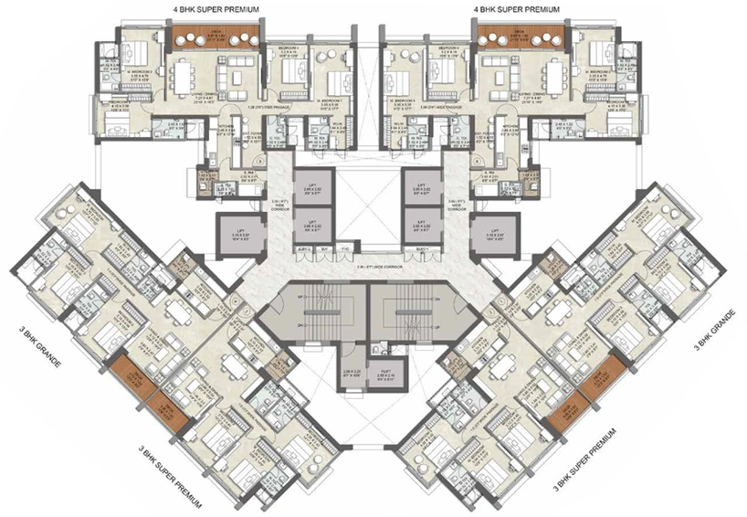 Floor Plan of Kalpataru Advay in Borivali West, Mumbai - Image 154529