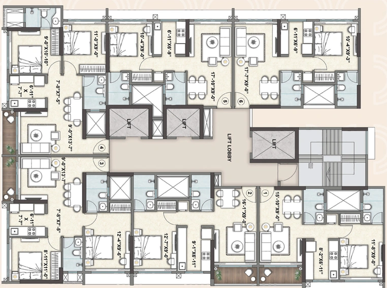 Floor Plan of Satra Nexus in Andheri East, Mumbai - Image 154356