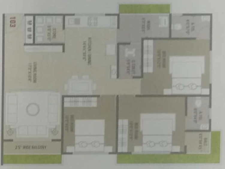 3 BHK Flat in Uma Abhishek Luxuria in Mota Varachha, Surat - Image 667427
