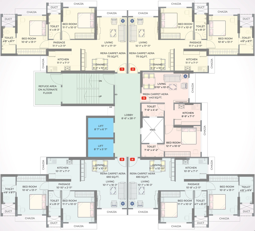 Floor Plan of NL Park View in Borivali East, Mumbai - Image 154240