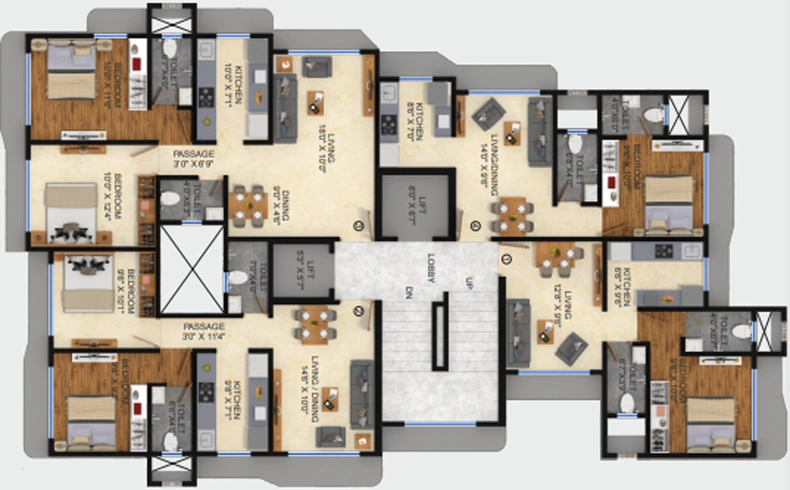 Floor Plan of YSS Splendour in Jogeshwari East, Mumbai - Image 154196