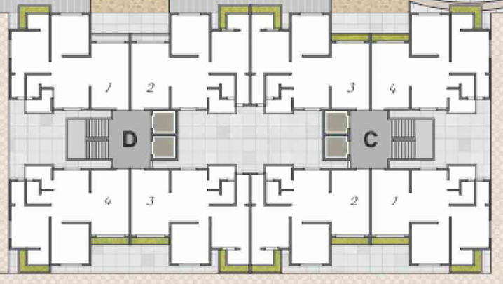 Floor Plan of Ambika Heaven in Dindoli, Surat - Image 94588