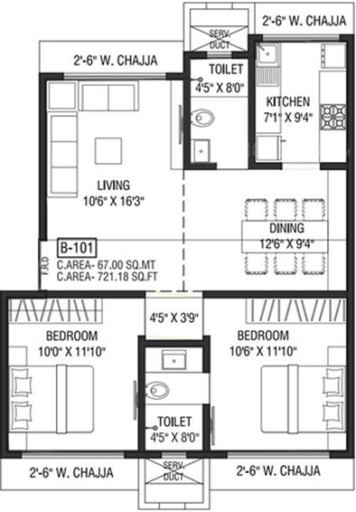 2 BHK Flat in Sayaji Crest in Vile Parle East, Mumbai - Image 811339
