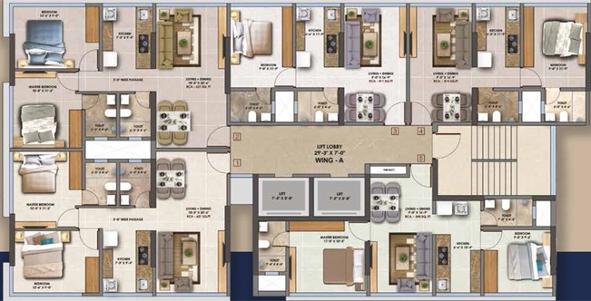 Floor Plan of Pranami Bliss in Andheri West, Mumbai - Image 153534