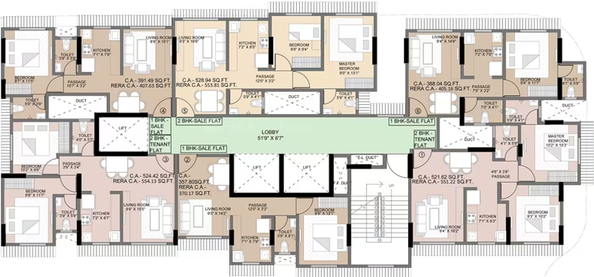Floor Plan of Shraddha Pinnacle in Vikhroli East, Mumbai - Image 154886
