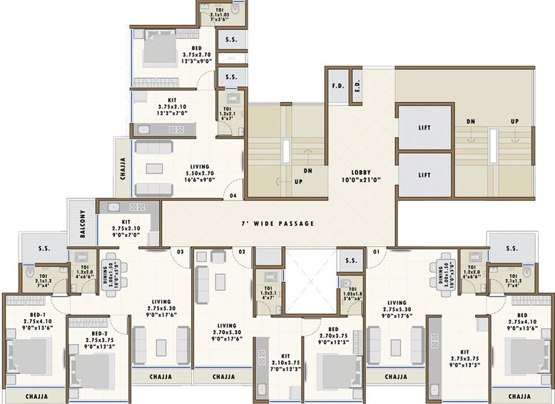 Floor Plan of Rachana Enclave in Kharghar, Navi Mumbai - Image 98070