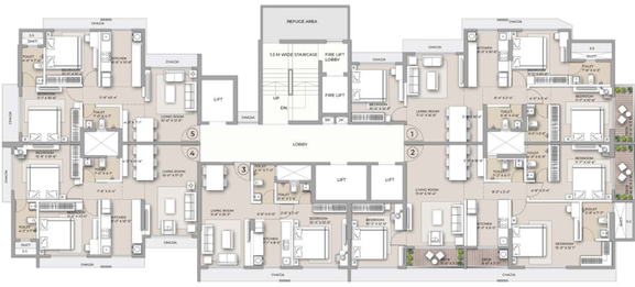 Floor Plan of Hum Gagansagar in Borivali West, Mumbai - Image 153434
