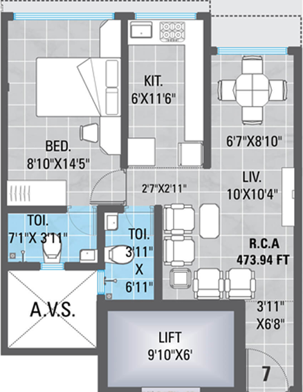 1 BHK Flat in Vardhman Omkaar Pride in Ghatkopar East, Mumbai - Image 811281