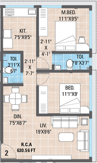 2 BHK Flat in Vardhman Omkaar Pride in Ghatkopar East, Mumbai - Image 811282