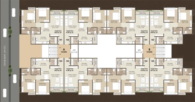 Master Plan of Siddhi Vinayak Satyam Nirvana in Harni, Vadodara - Image 94616