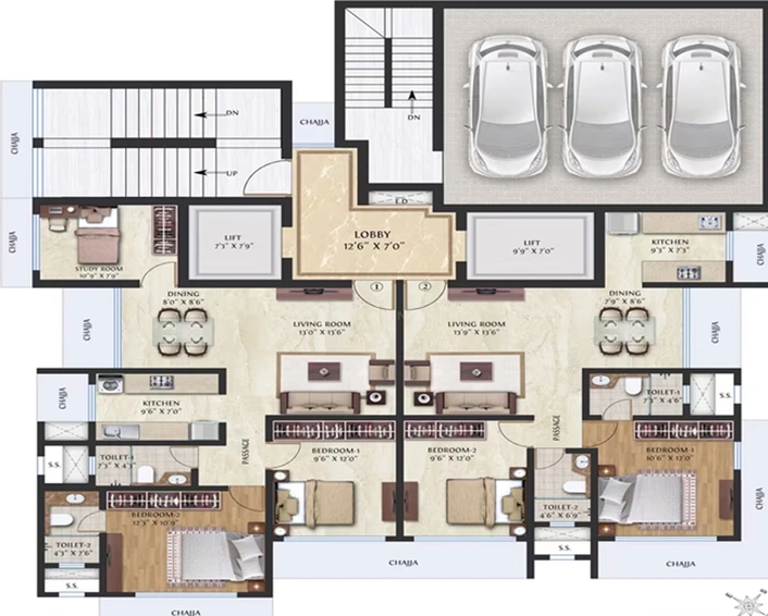 Floor Plan of GHP Vaishakh in Mulund West, Mumbai - Image 150821