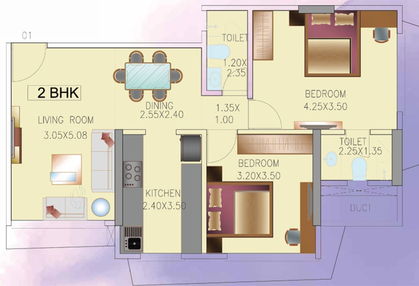 2 BHK Flat in GM Chandan Wisteria in Vile Parle West, Mumbai - Image 810536