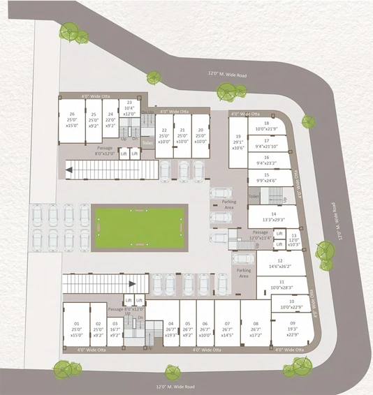 Master Plan of Shirin Priya Crossroads in Gotri, Vadodara - Image 94625