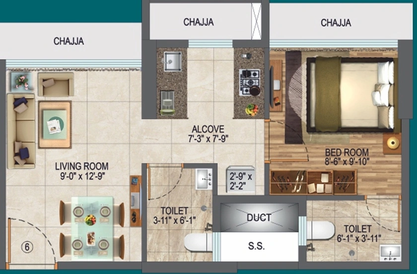 1 BHK Flat in Dotom Domain in Govandi East, Mumbai - Image 810332