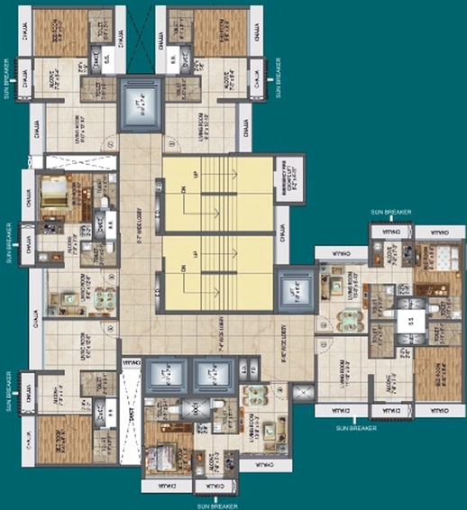 Floor Plan of Dotom Domain in Govandi East, Mumbai - Image 150569