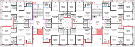 Floor Plan of Sahajanand Luxuria in Jahangirabad, Surat - Image 94640