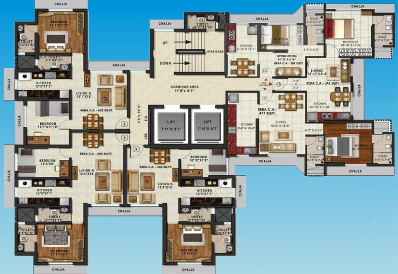 Floor Plan of Sushanku Sri Balaji Enclave in Malad West, Mumbai - Image 150342