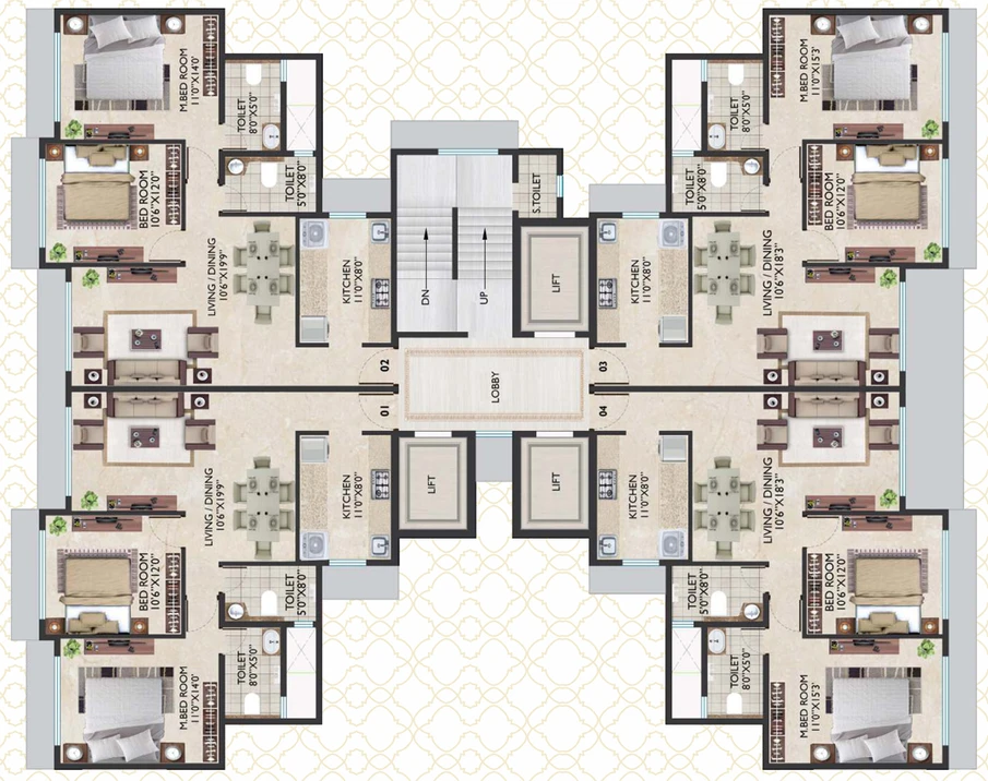 Floor Plan of Crescent Heritage in Khar West, Mumbai - Image 150246